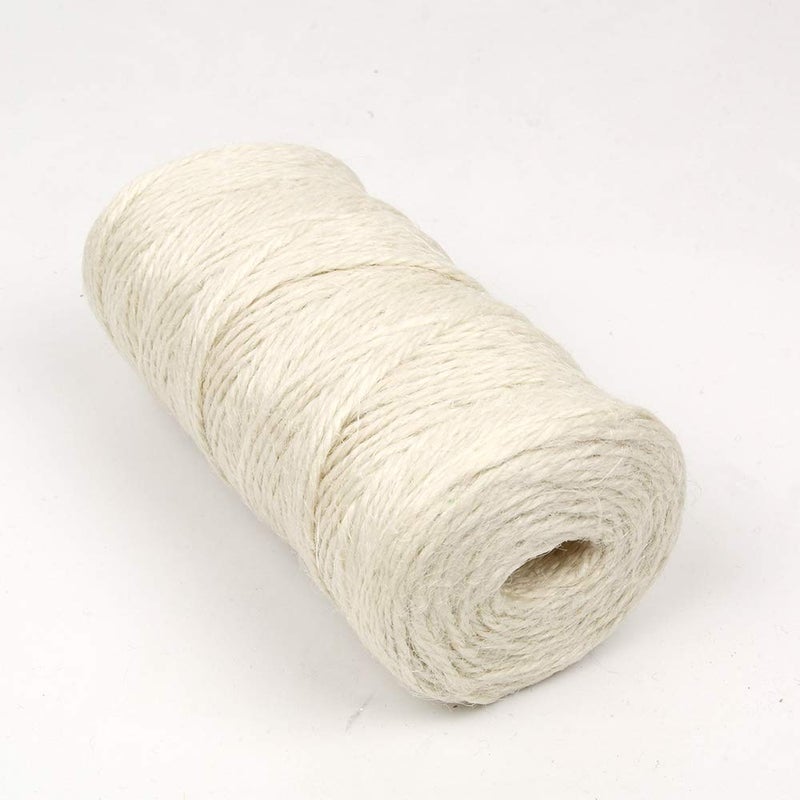 Micomon 300 Feet Natural Jute Twine - Durable String for Arts, Crafts, Gardening & Packing (White) - Image 3